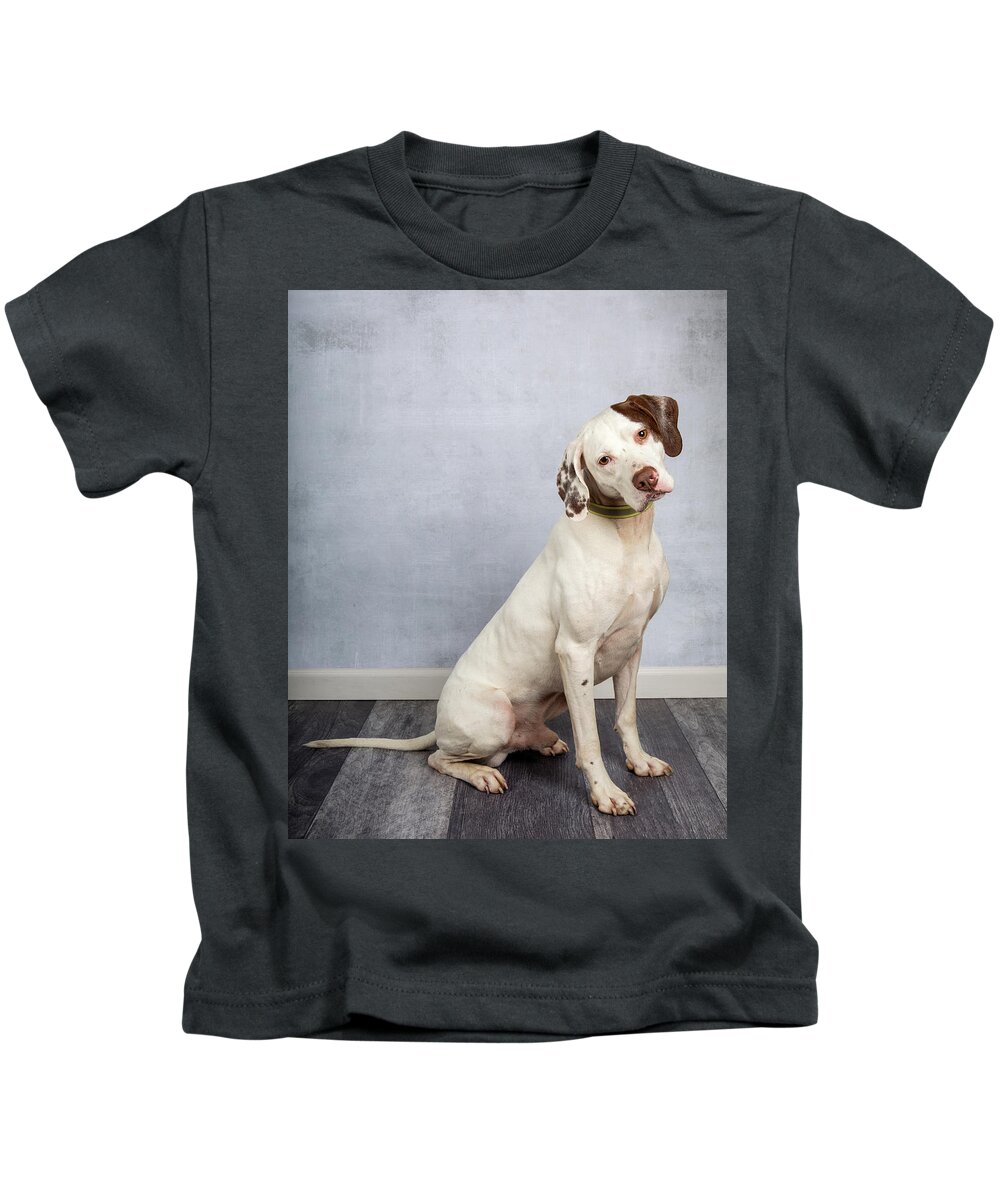 January2020 Kids T-Shirt featuring the photograph Wyatt Sitting 2 by Rebecca Cozart