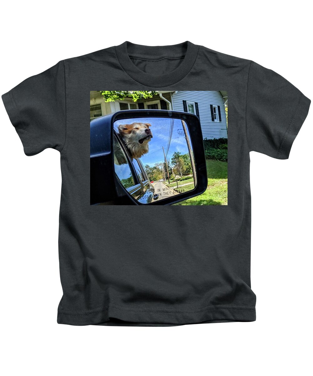  Kids T-Shirt featuring the photograph Zen Doggo by Brad Nellis