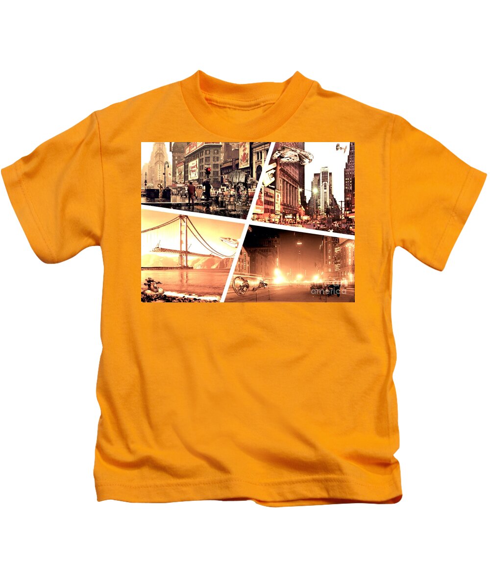 America Kids T-Shirt featuring the photograph America Reloaded by HELGE Art Gallery