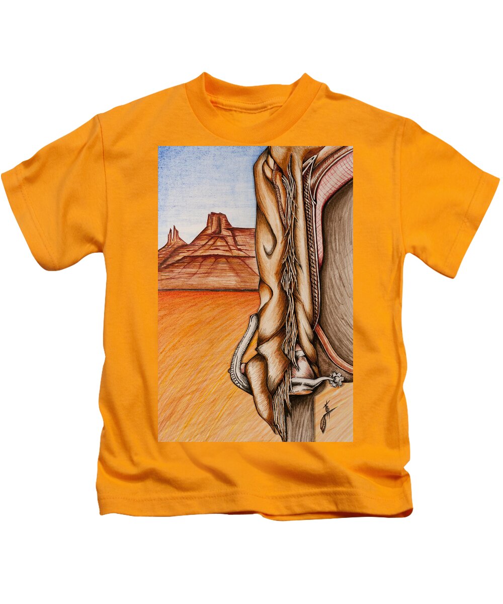 Desert Kids T-Shirt featuring the mixed media Chaps by Kem Himelright