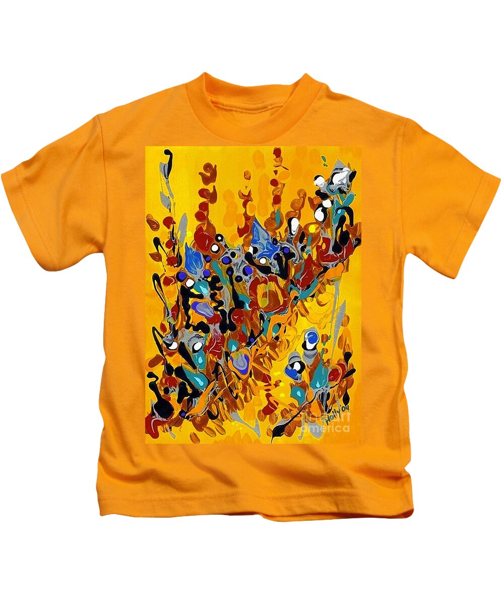 Painting Kids T-Shirt featuring the painting Cheers by Holly Carmichael
