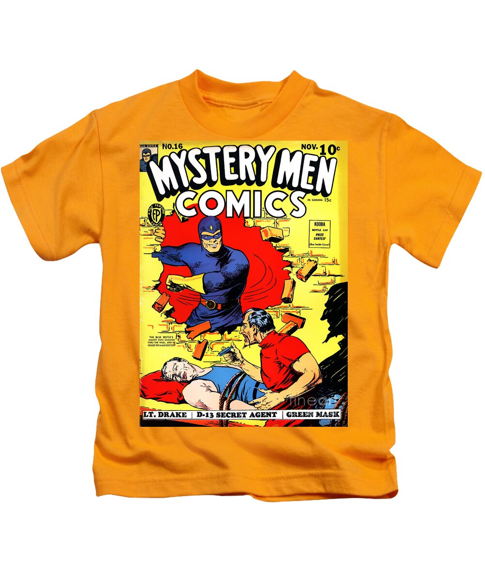 Classic Comic Book Cover - Mystery Men Comics - 1200 Kids T-Shirt by Art Photography Pixels