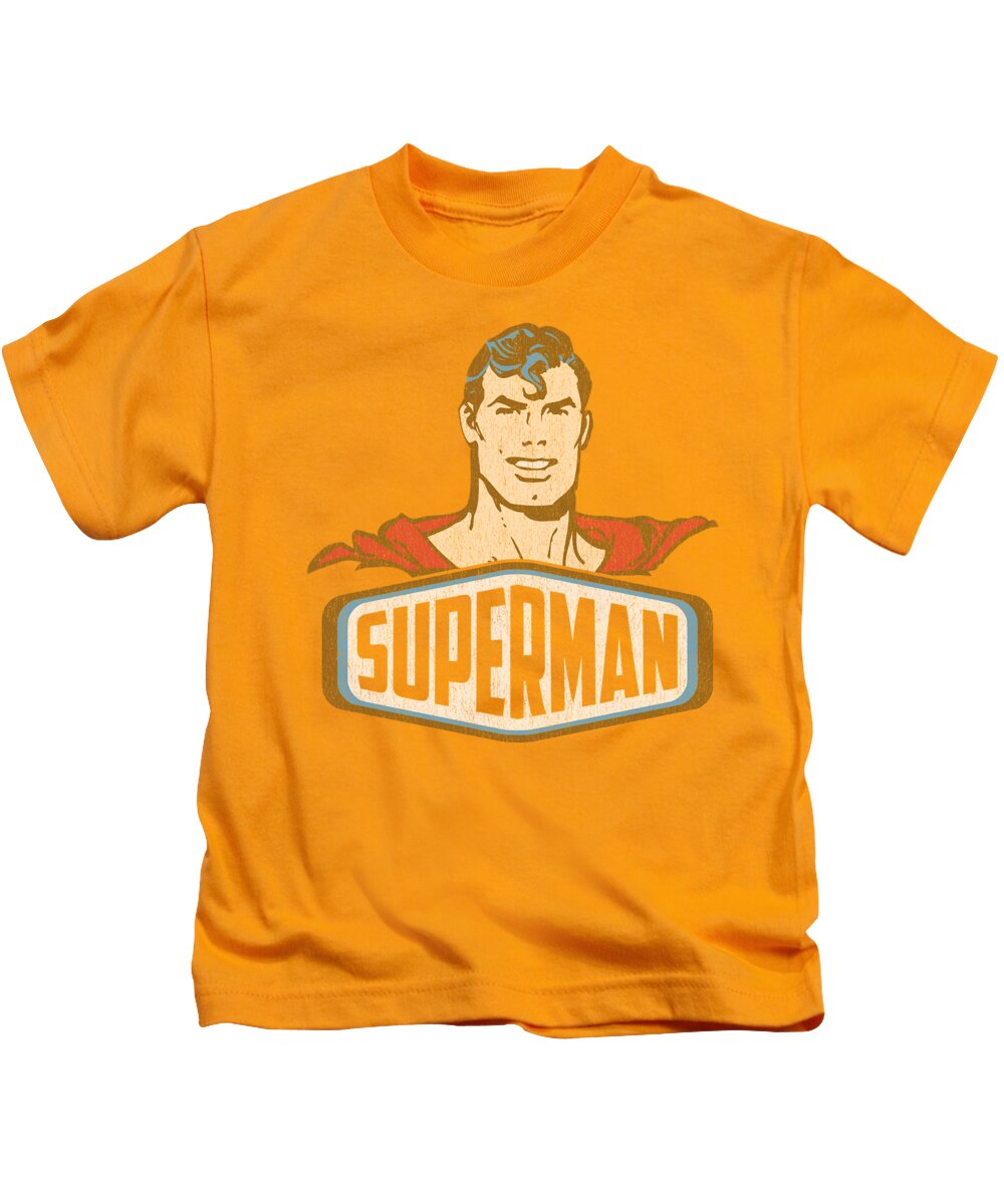Dc Comics Kids T-Shirt featuring the digital art Dco - Superman Sign by Brand A