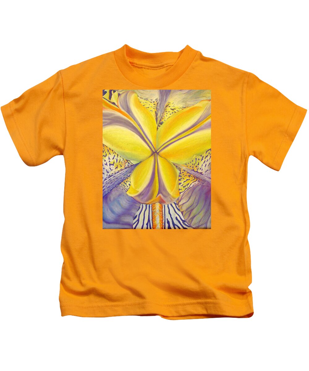 Flower Kids T-Shirt featuring the drawing Iris by Joshua Morton