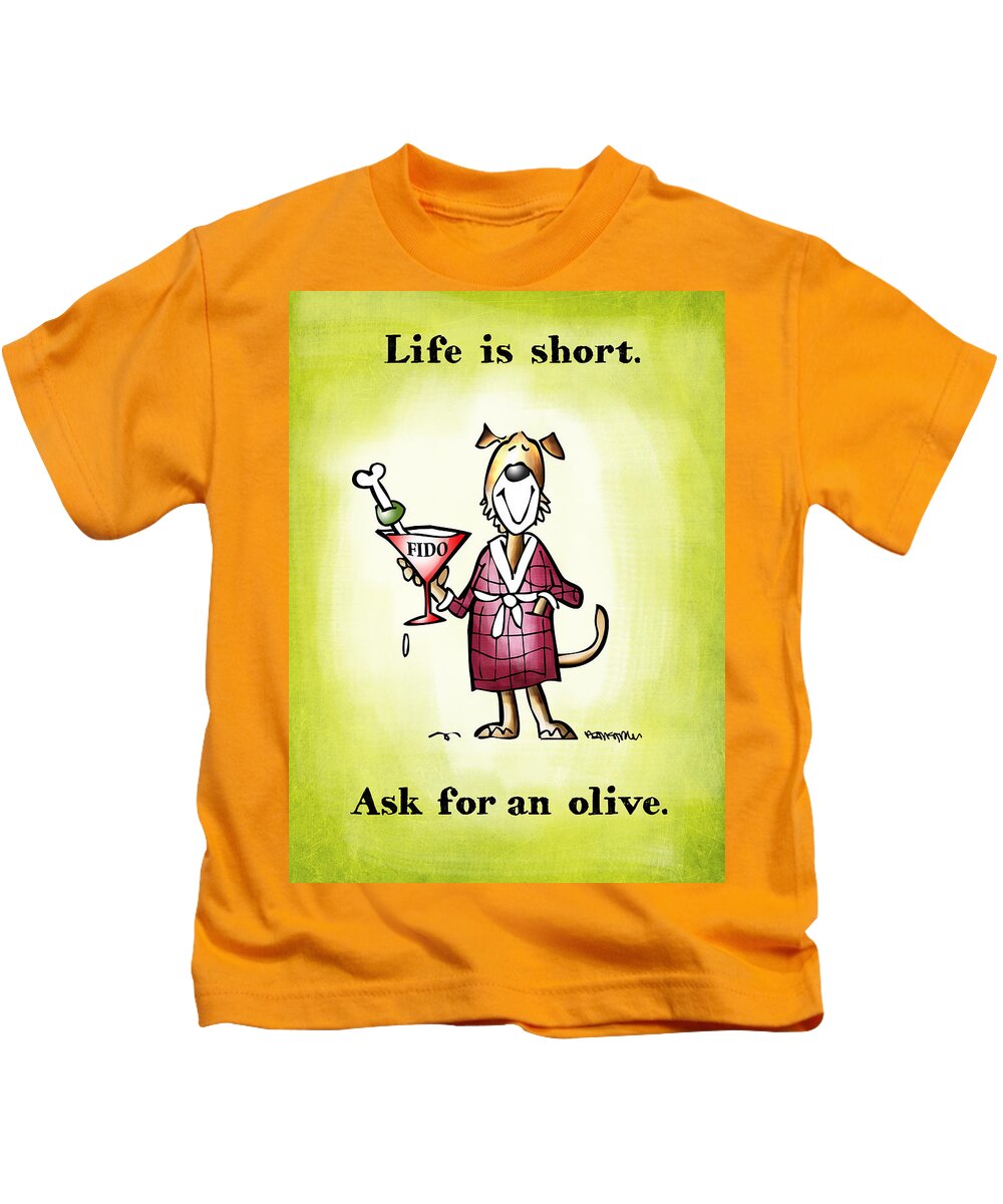 Life Kids T-Shirt featuring the digital art Life Is Short by Mark Armstrong