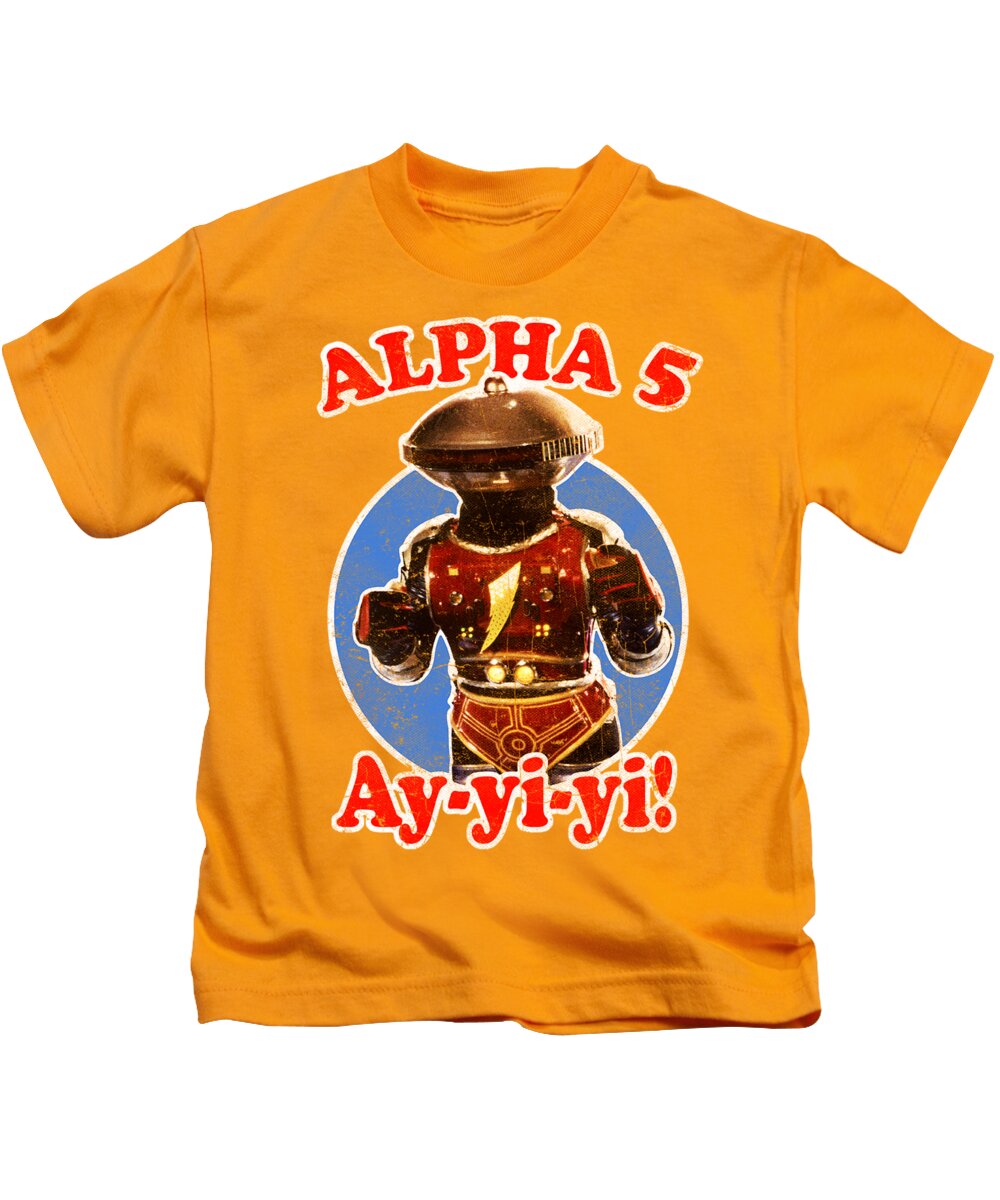  Kids T-Shirt featuring the digital art Power Rangers - Alpha 5 by Brand A