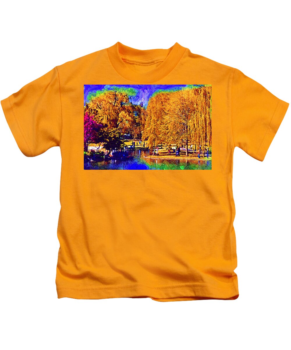 Park Kids T-Shirt featuring the digital art Sunday in the Park by Kirt Tisdale