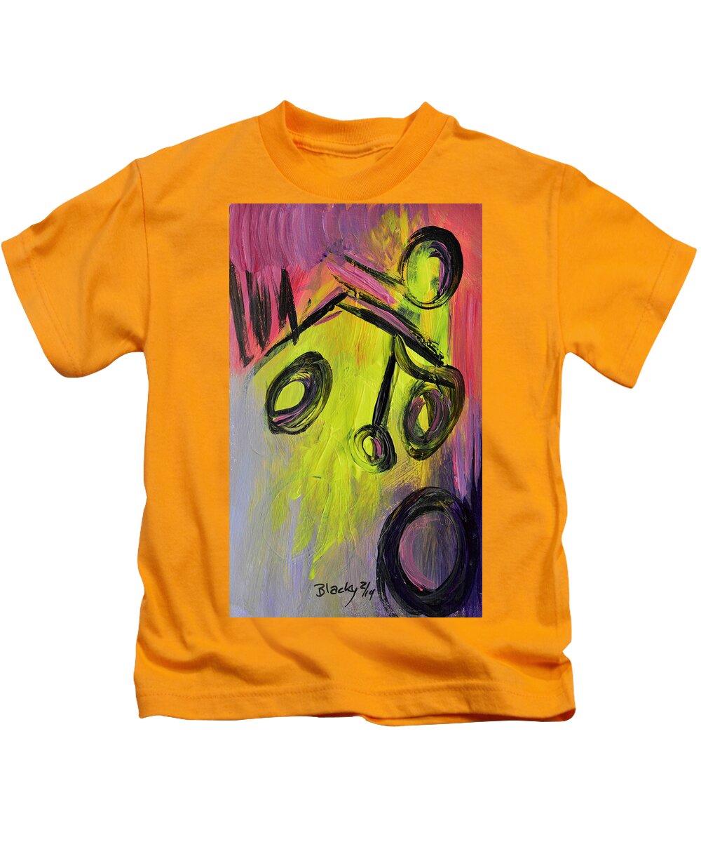 Taurus Kids T-Shirt featuring the painting Taurus by Donna Blackhall