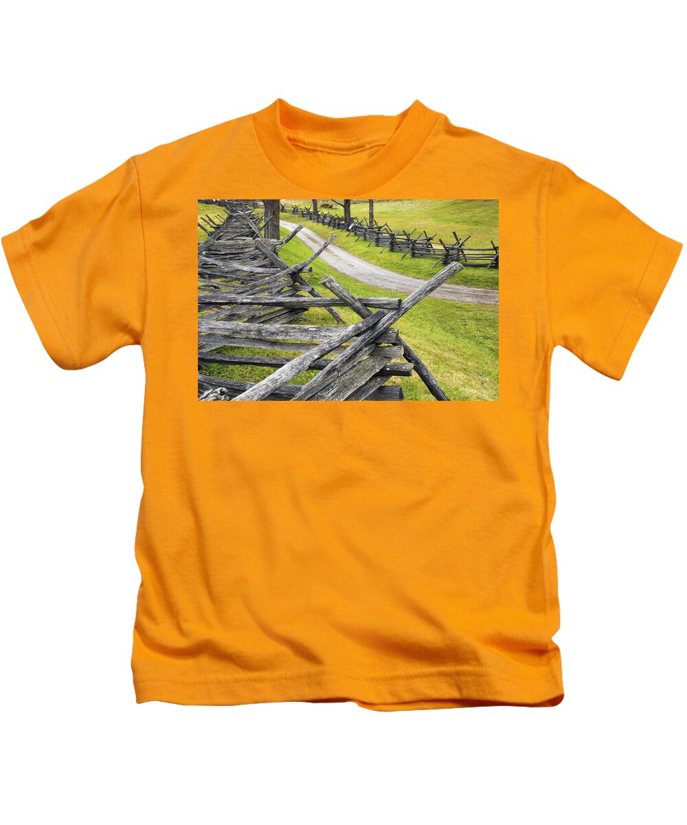 Antietam Kids T-Shirt featuring the photograph The Bloody Lane at Antietam by Paul W Faust - Impressions of Light