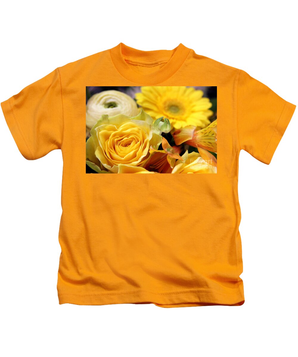 Rose Kids T-Shirt featuring the photograph Yellow Flowers by Amanda Mohler