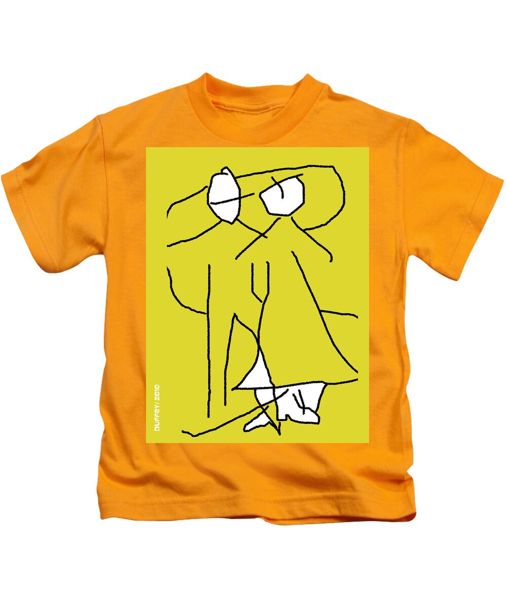 Digital Drawing Kids T-Shirt featuring the photograph The Dancers by Doug Duffey
