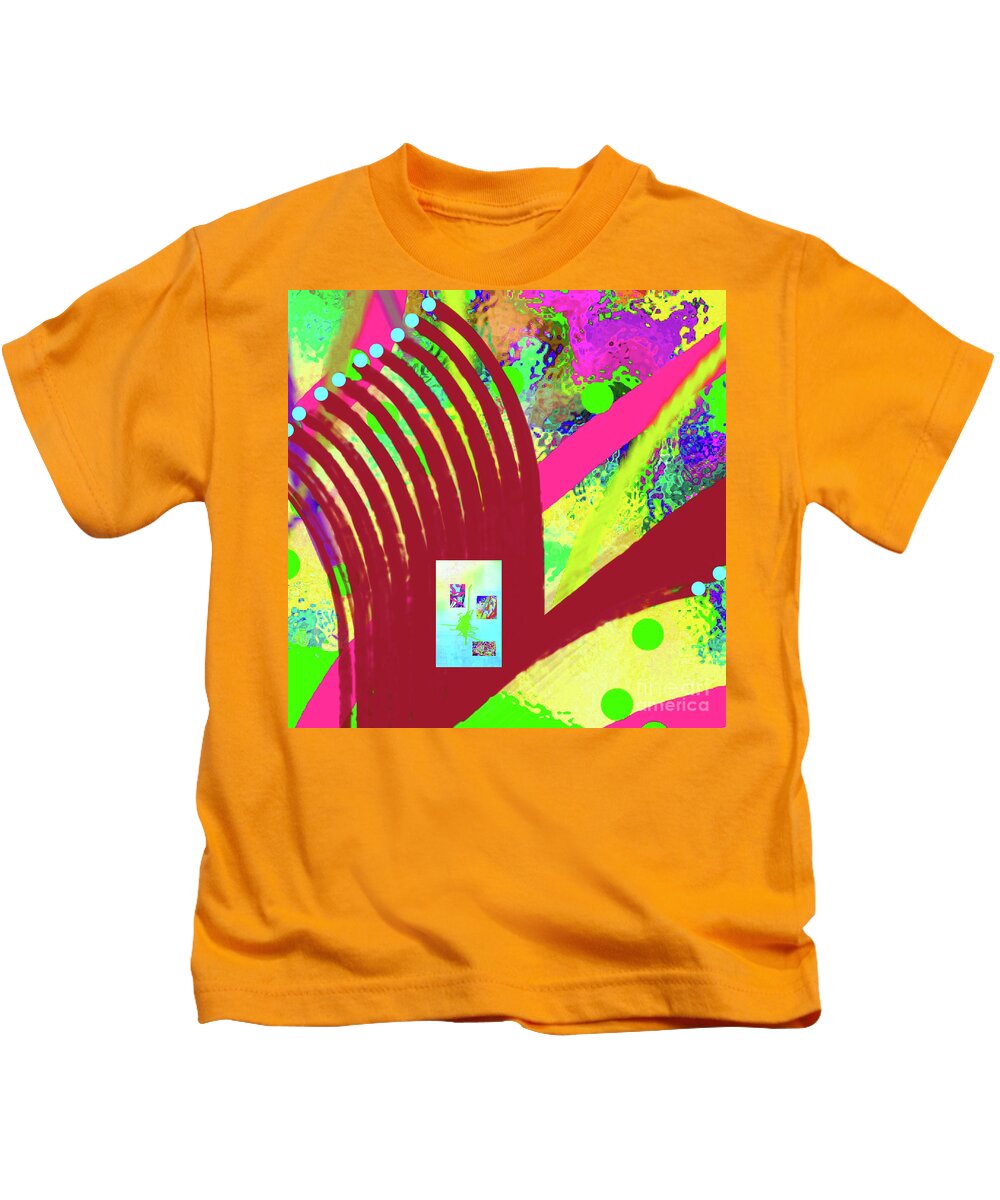 Walter Paul Bebirian Kids T-Shirt featuring the digital art 10-27-2015cabcdefghijklmnopqrtuv by Walter Paul Bebirian