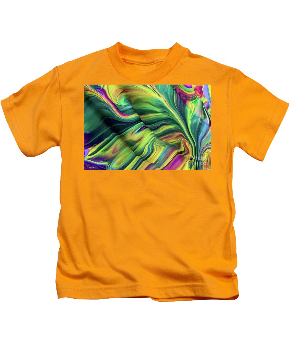 Abstract Kids T-Shirt featuring the photograph Aegean Wave by Patti Schulze