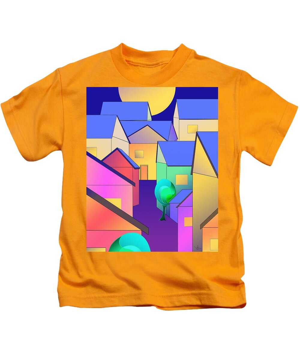 Victor Shelley Kids T-Shirt featuring the painting Arfordir VI by Victor Shelley