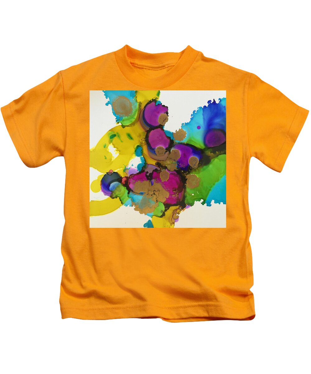 Abstract Kids T-Shirt featuring the painting Be More You by Tara Moorman