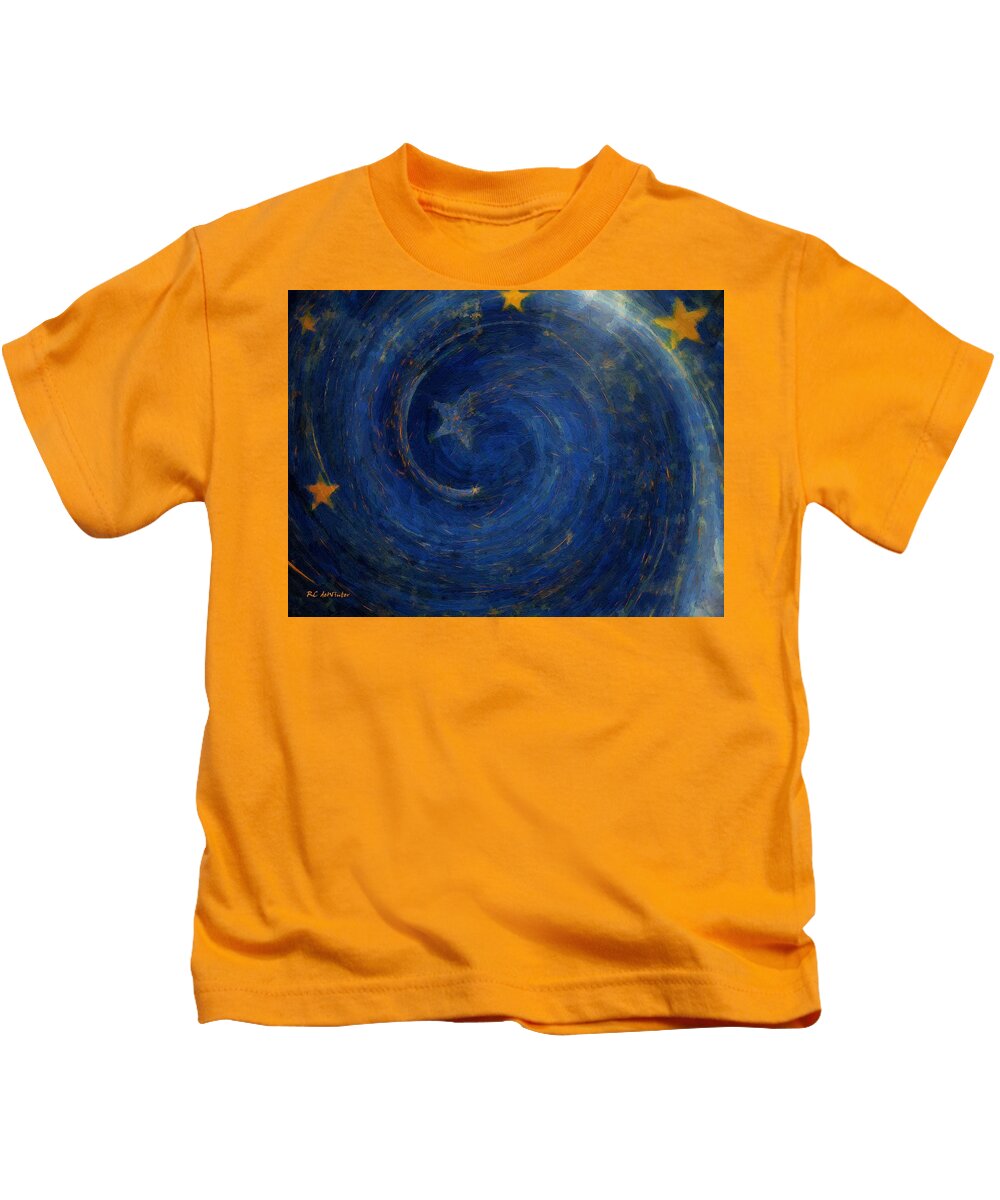 Stars Kids T-Shirt featuring the painting Birthed in Stars by RC DeWinter