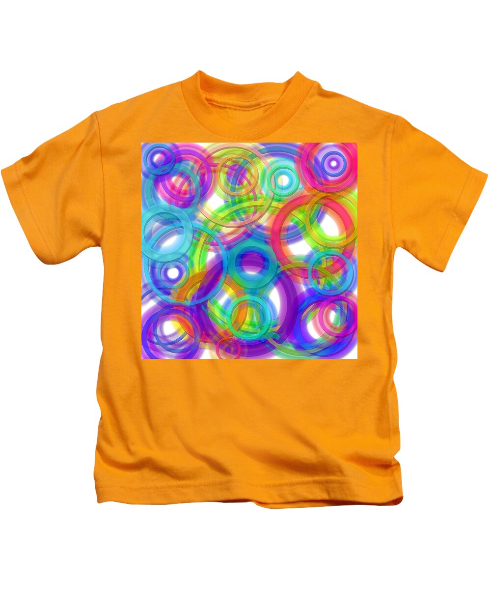 Circle Kids T-Shirt featuring the digital art Circles Abstract 2 by Steve Ohlsen
