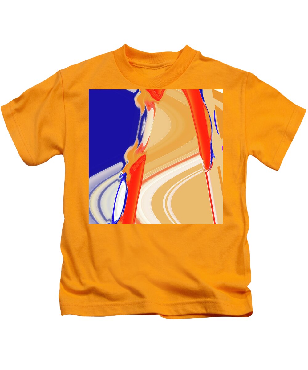 Abstract Kids T-Shirt featuring the digital art Colorguard by Gina Harrison