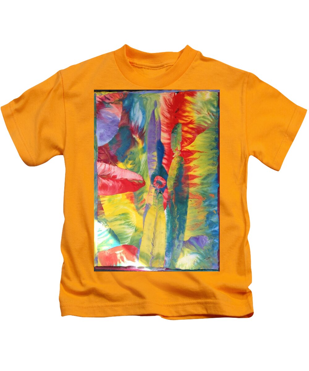  Kids T-Shirt featuring the painting Due E.T. by Sperry Andrews