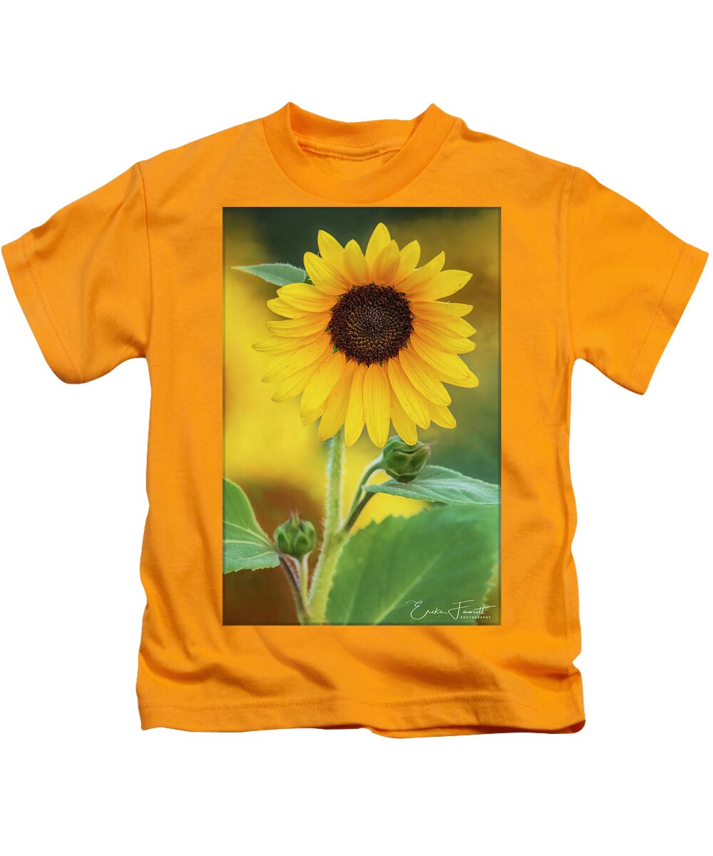 Floral Kids T-Shirt featuring the photograph Early Morning by Erika Fawcett