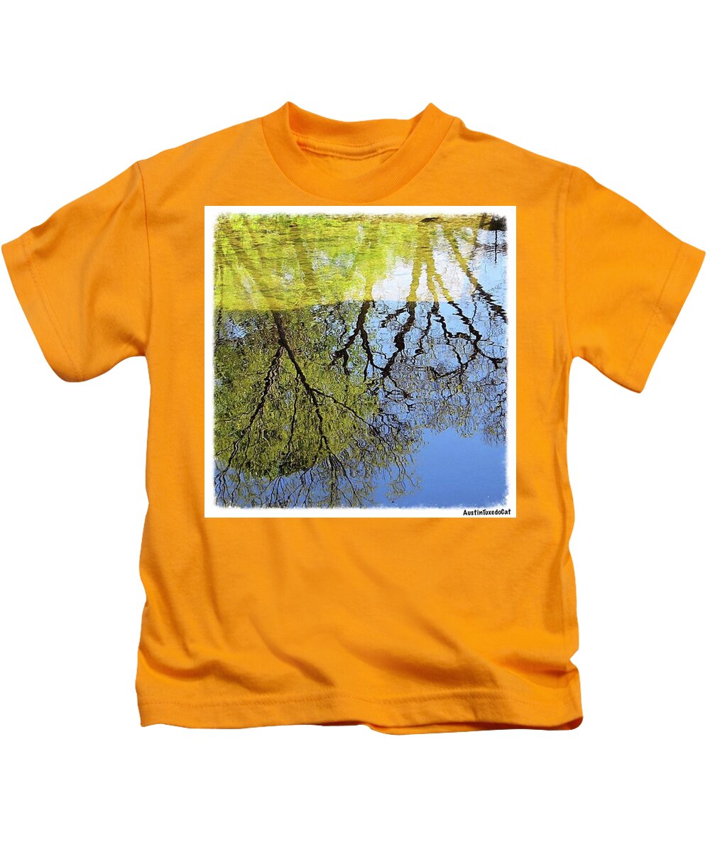 Exploring Kids T-Shirt featuring the photograph #exploring And #enjoying This #awesome by Austin Tuxedo Cat