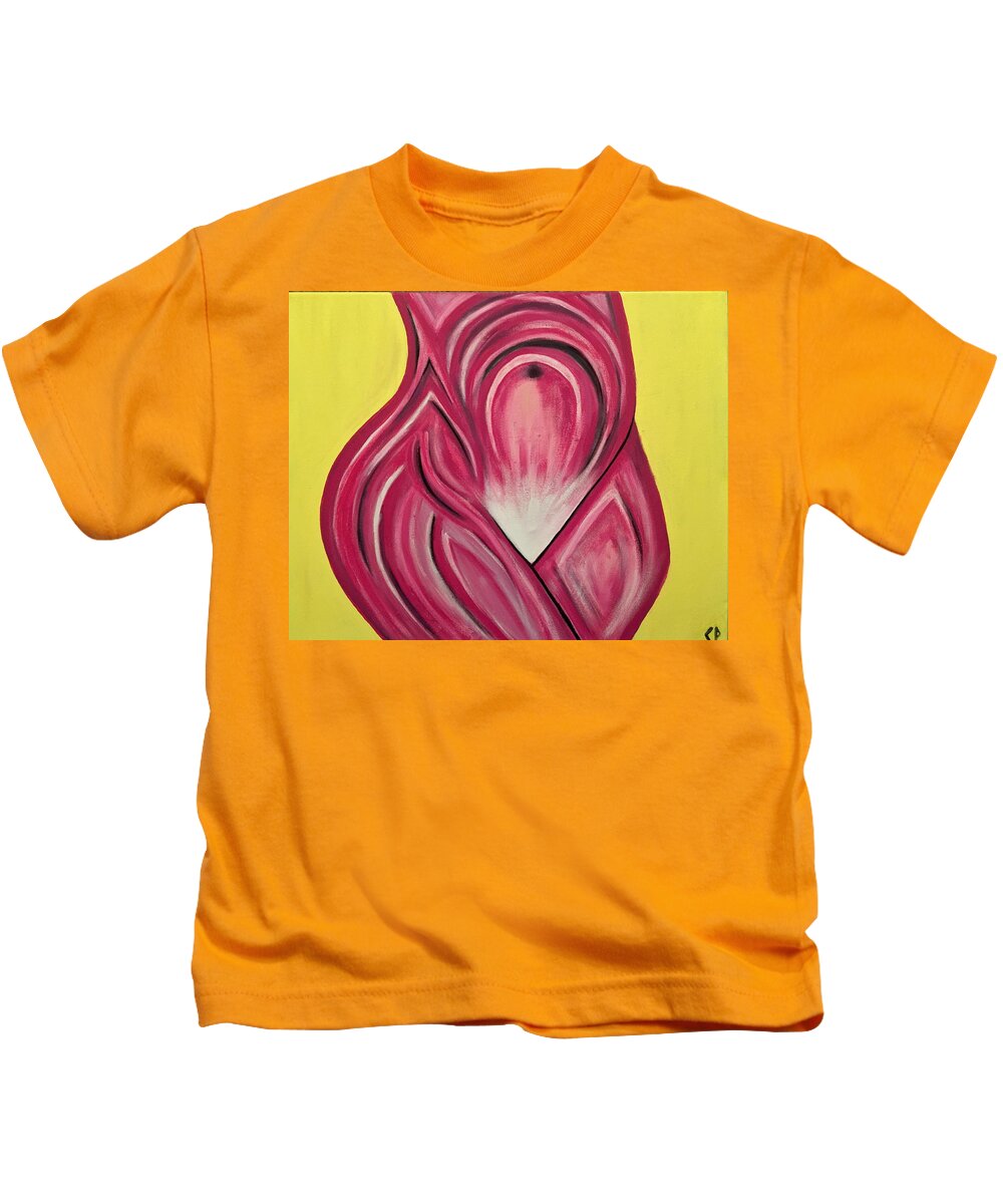 Art Kids T-Shirt featuring the painting Fantasy by Chichi Paintz