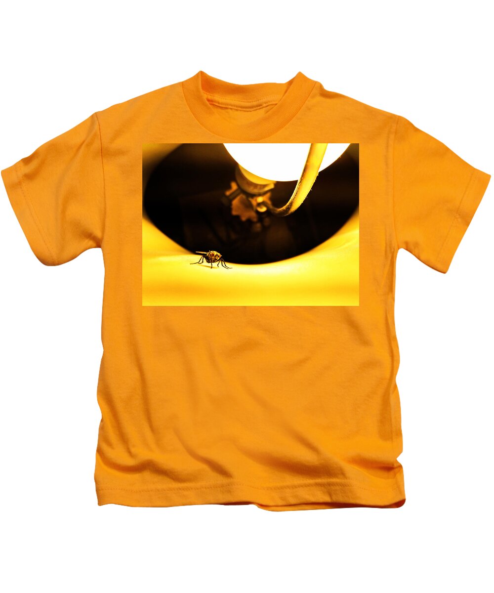 Lamp Kids T-Shirt featuring the photograph Glow Fly by Robert Knight
