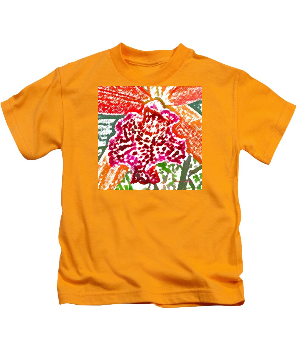 Orchid Kids T-Shirt featuring the digital art Hawaiian Orchid by James Temple