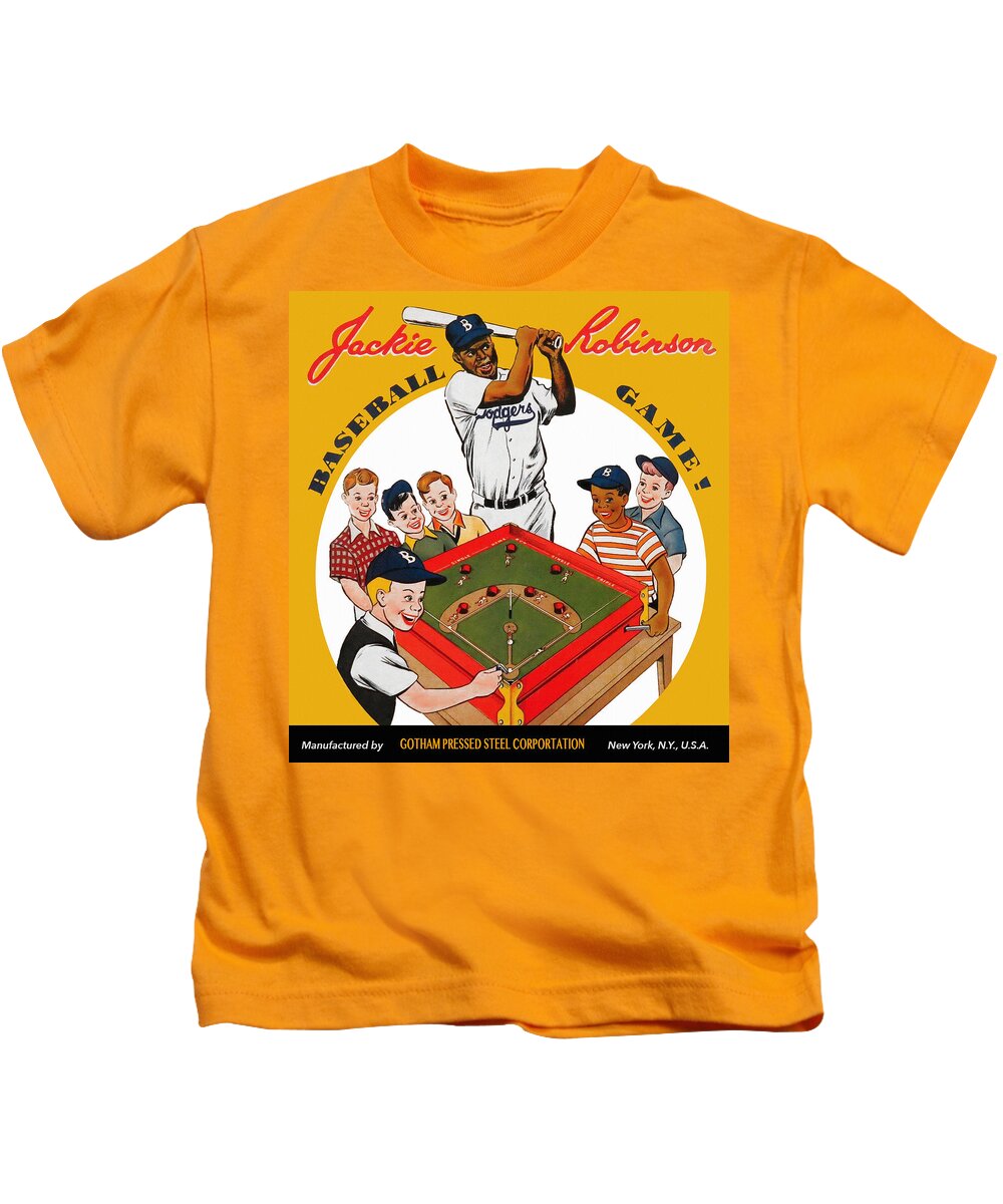 Jackie Robinson Vintage Baseball Game Kids T-Shirt by Big 88 Artworks -  Fine Art America