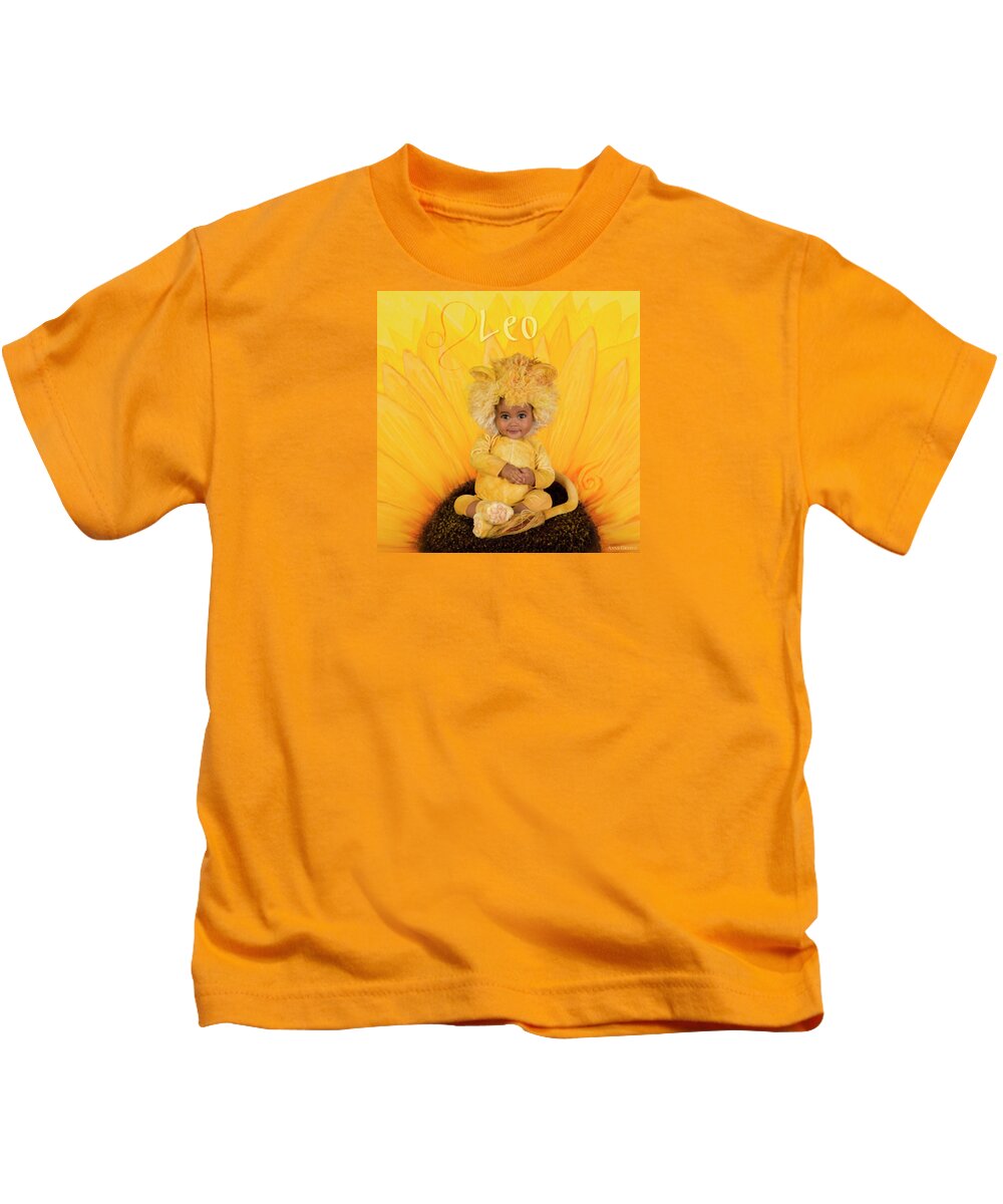 Zodiac Kids T-Shirt featuring the photograph Leo by Anne Geddes