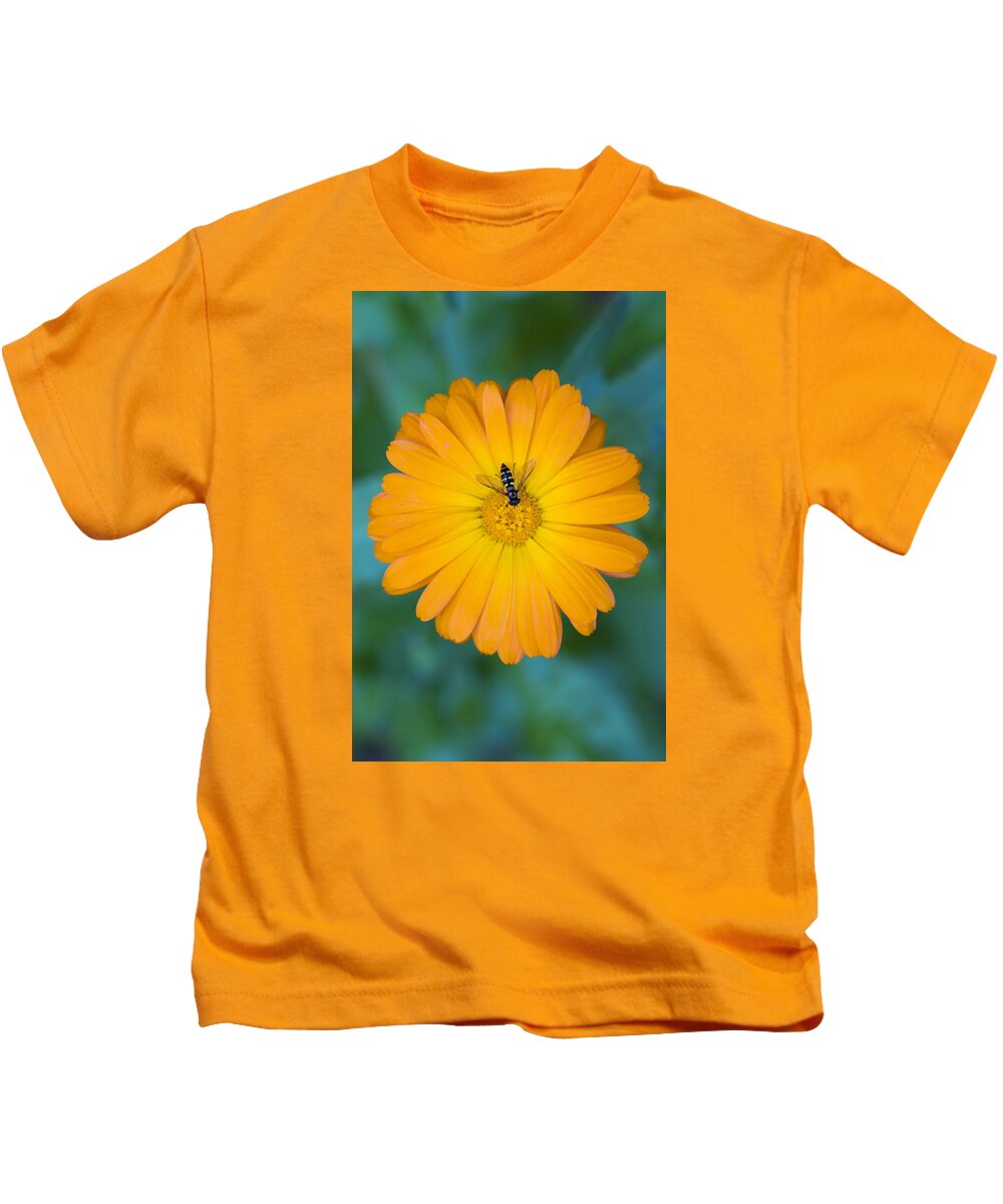 Macro Kids T-Shirt featuring the photograph Macro Orange Flower by Matt McDonald