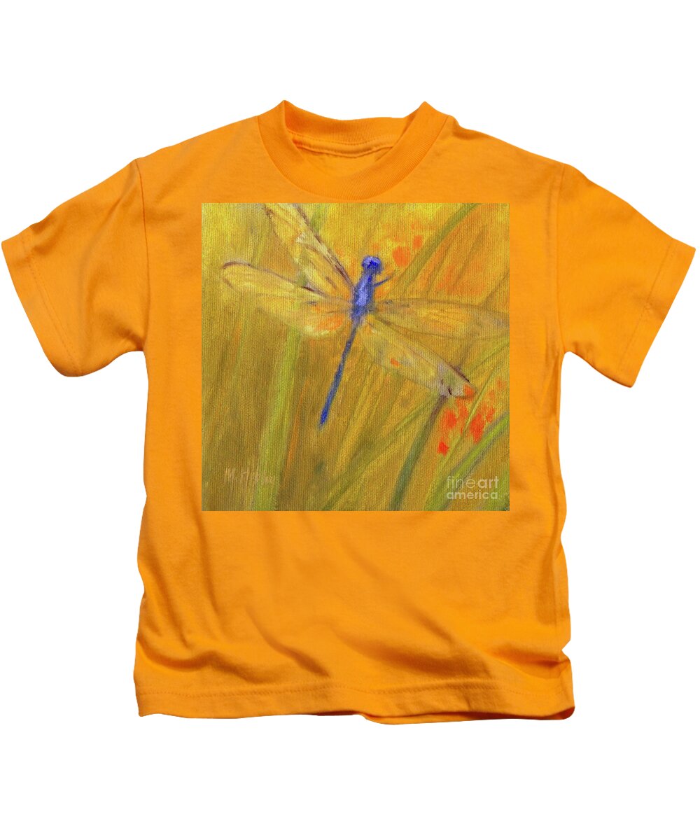 Dragonfly Kids T-Shirt featuring the painting Mystic Dragonfly by Mary Hubley