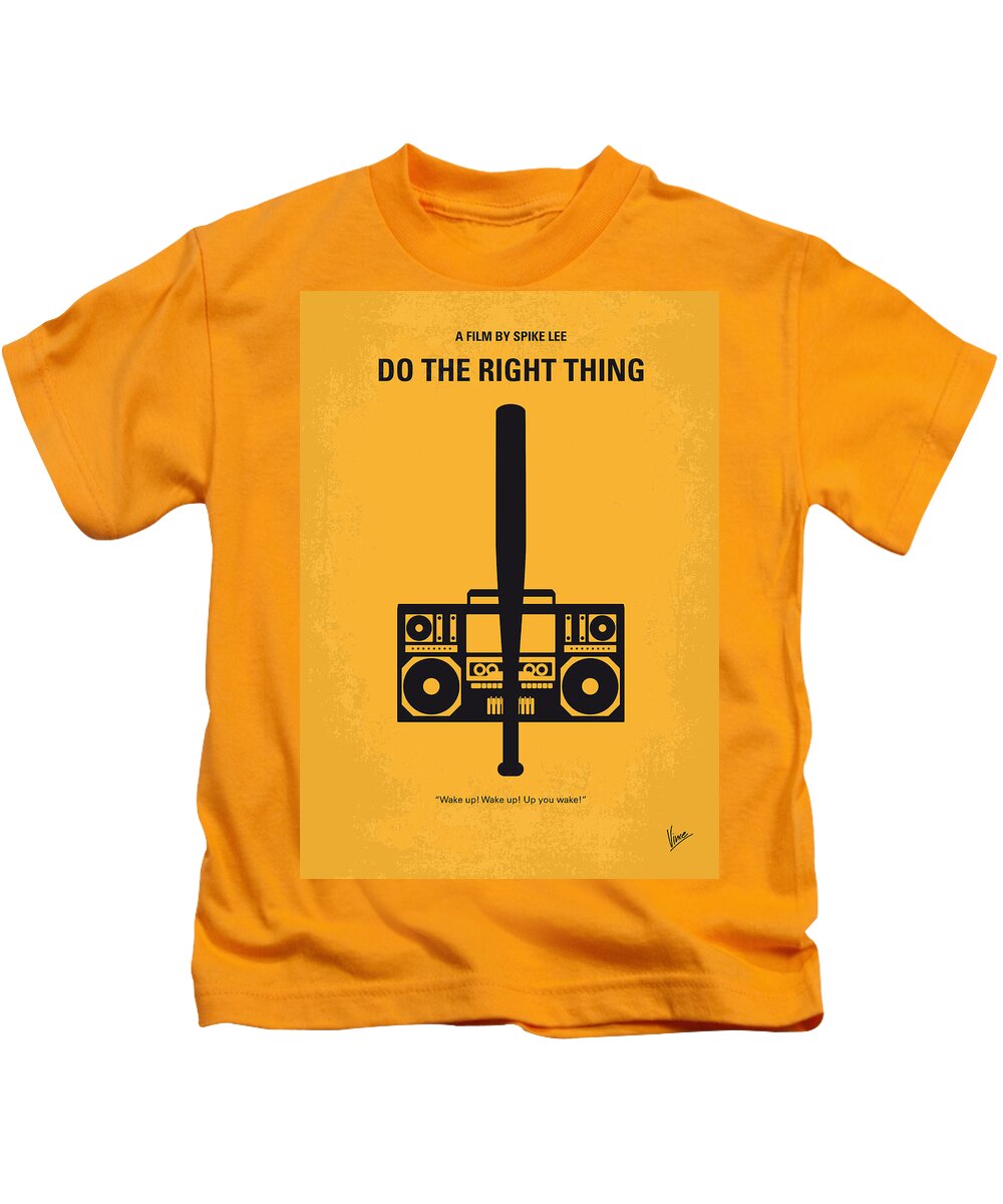 Do The Right Thing Kids T-Shirt featuring the digital art No179 My Do the right thing minimal movie poster by Chungkong Art