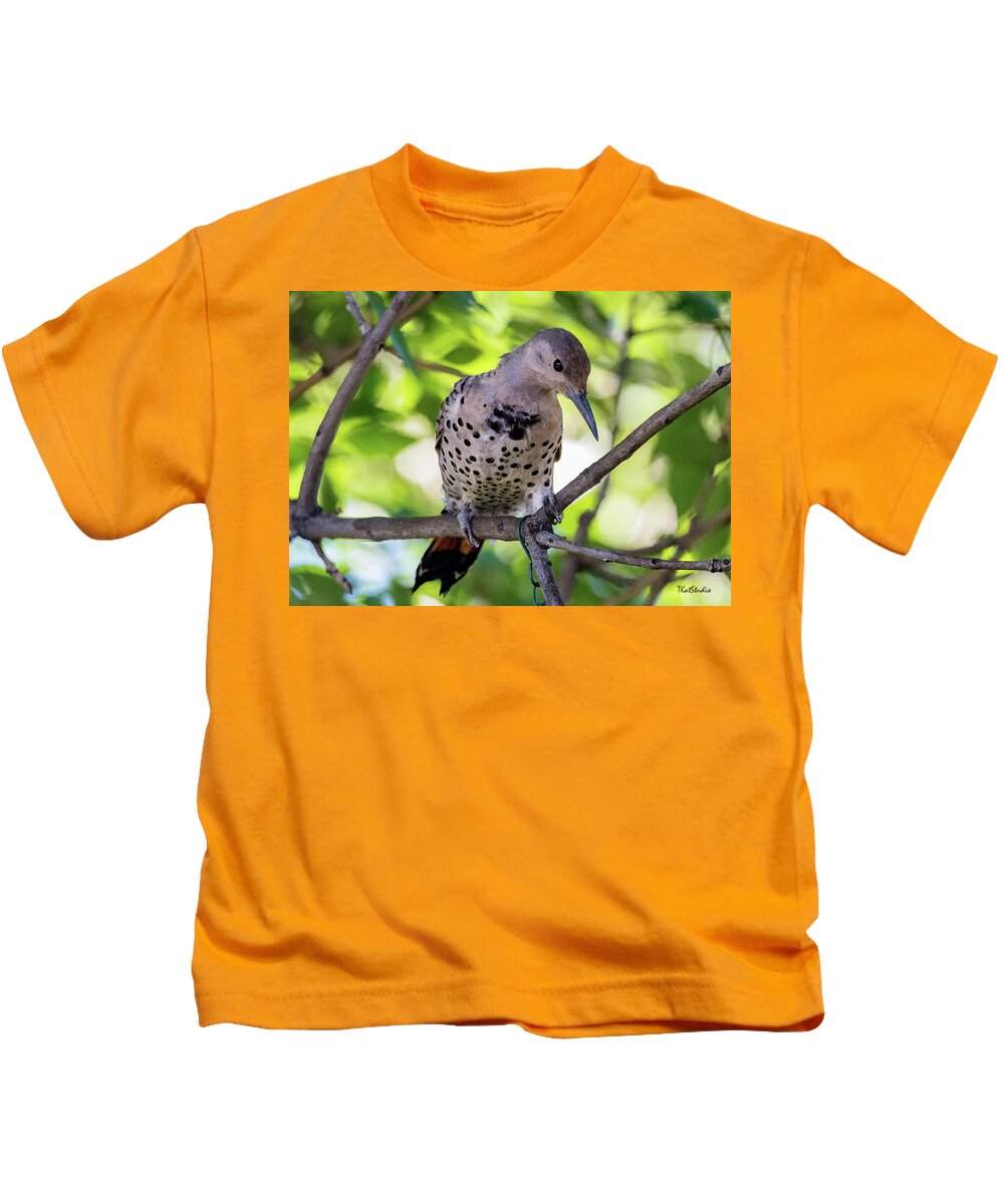 2016 Kids T-Shirt featuring the photograph Northern Flicker by Tim Kathka