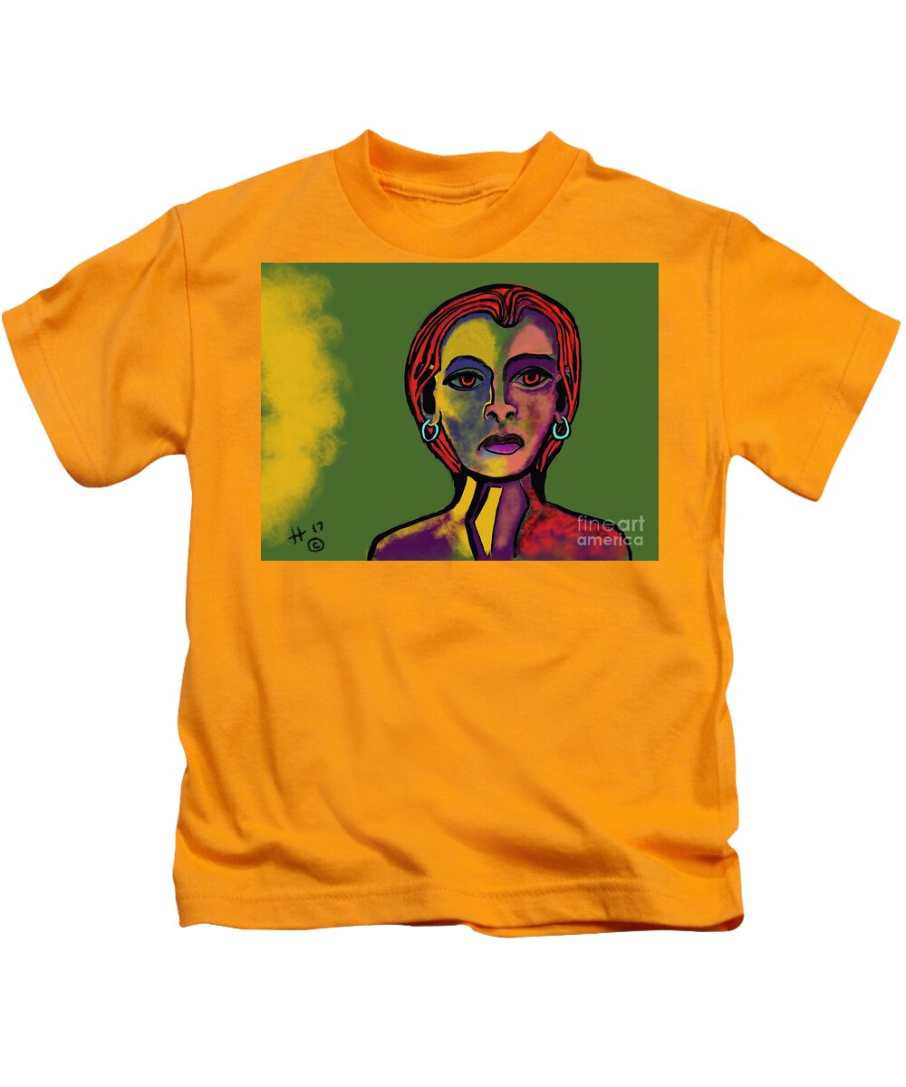  Kids T-Shirt featuring the digital art Olivia by Hans Magden