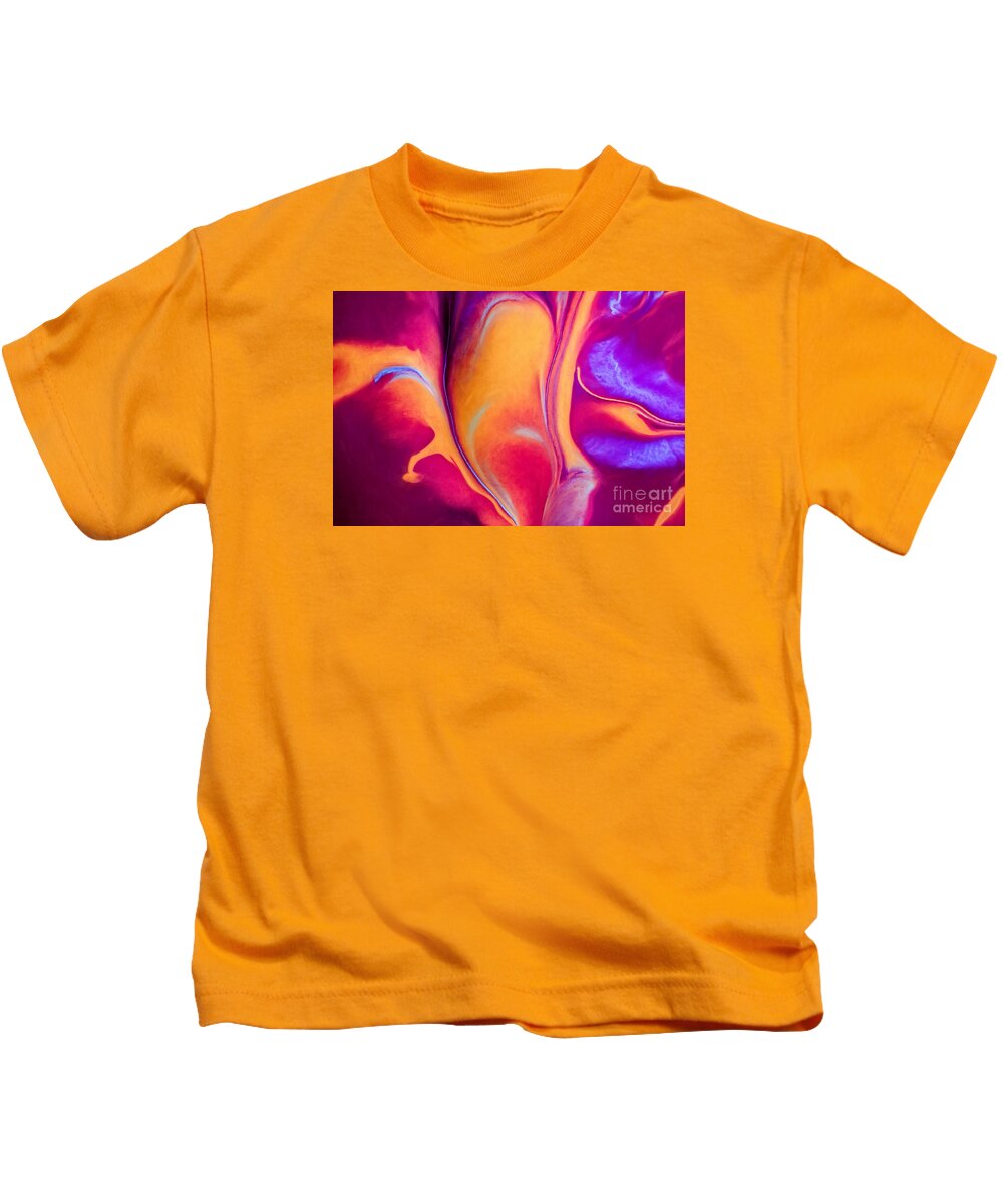 Abstract Kids T-Shirt featuring the painting One heart by Patti Schulze