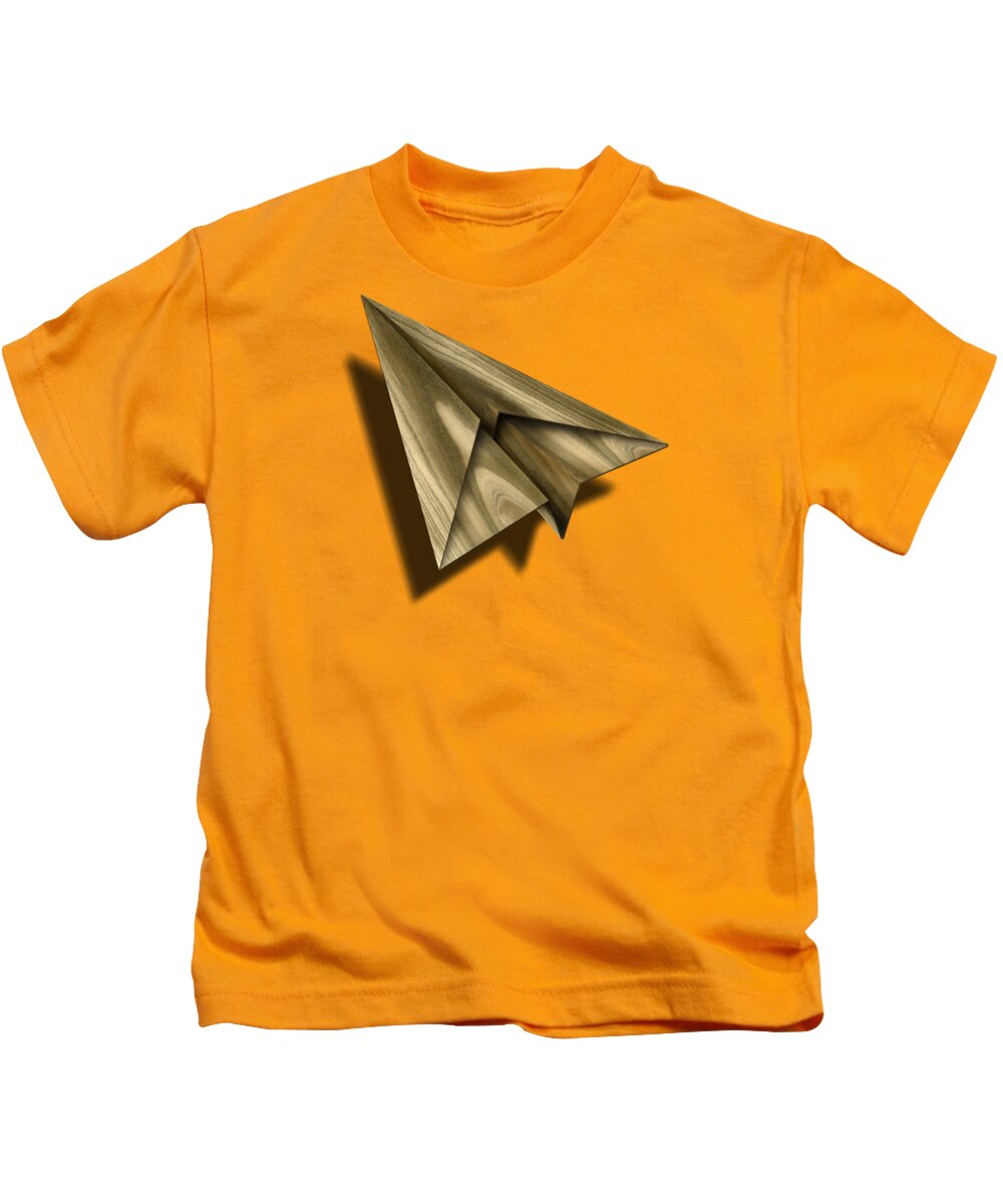 Aircraft Kids T-Shirt featuring the photograph Paper Airplanes of Wood 18 by YoPedro