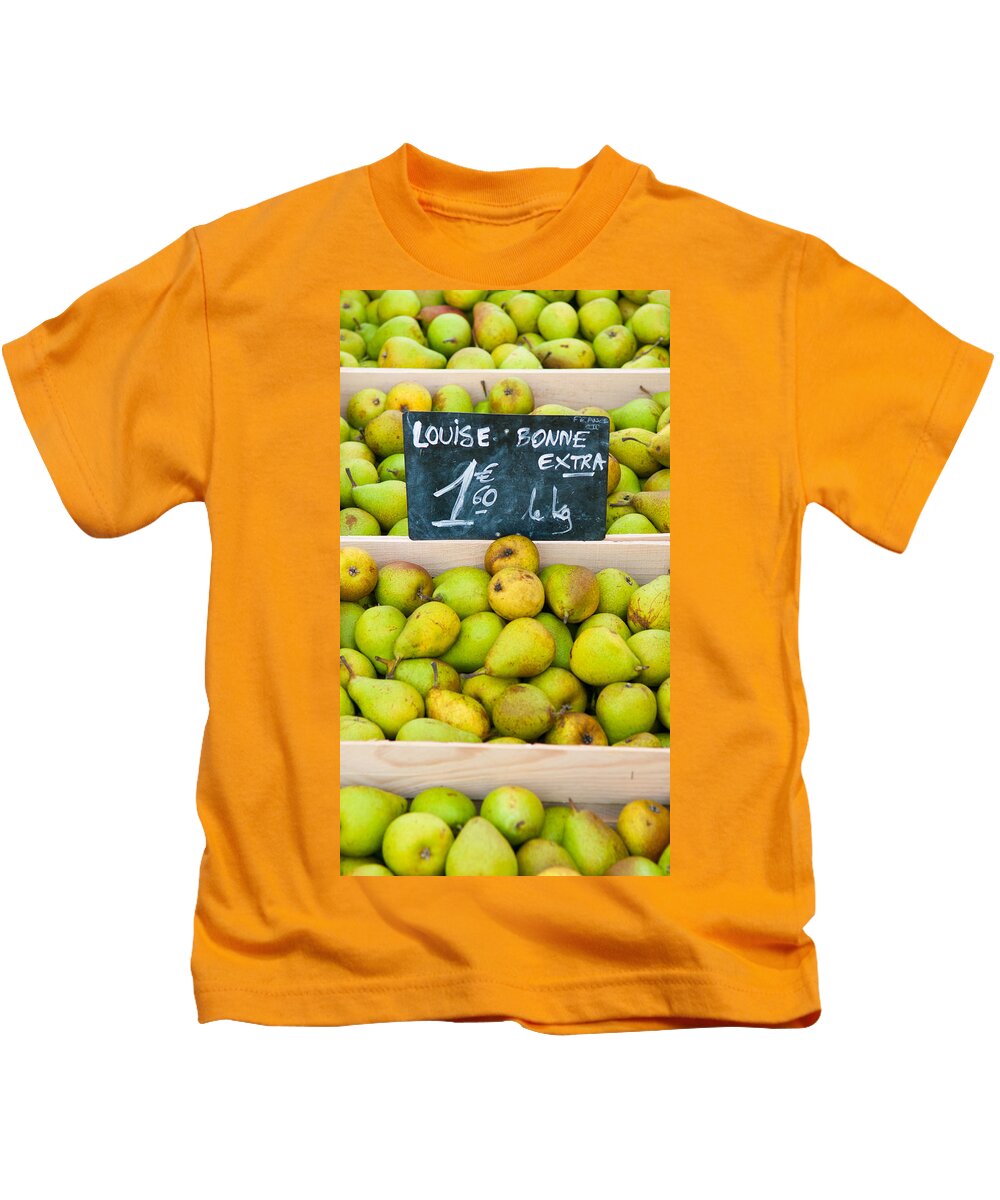 Photography Kids T-Shirt featuring the photograph Parked pears by Philippe Taka