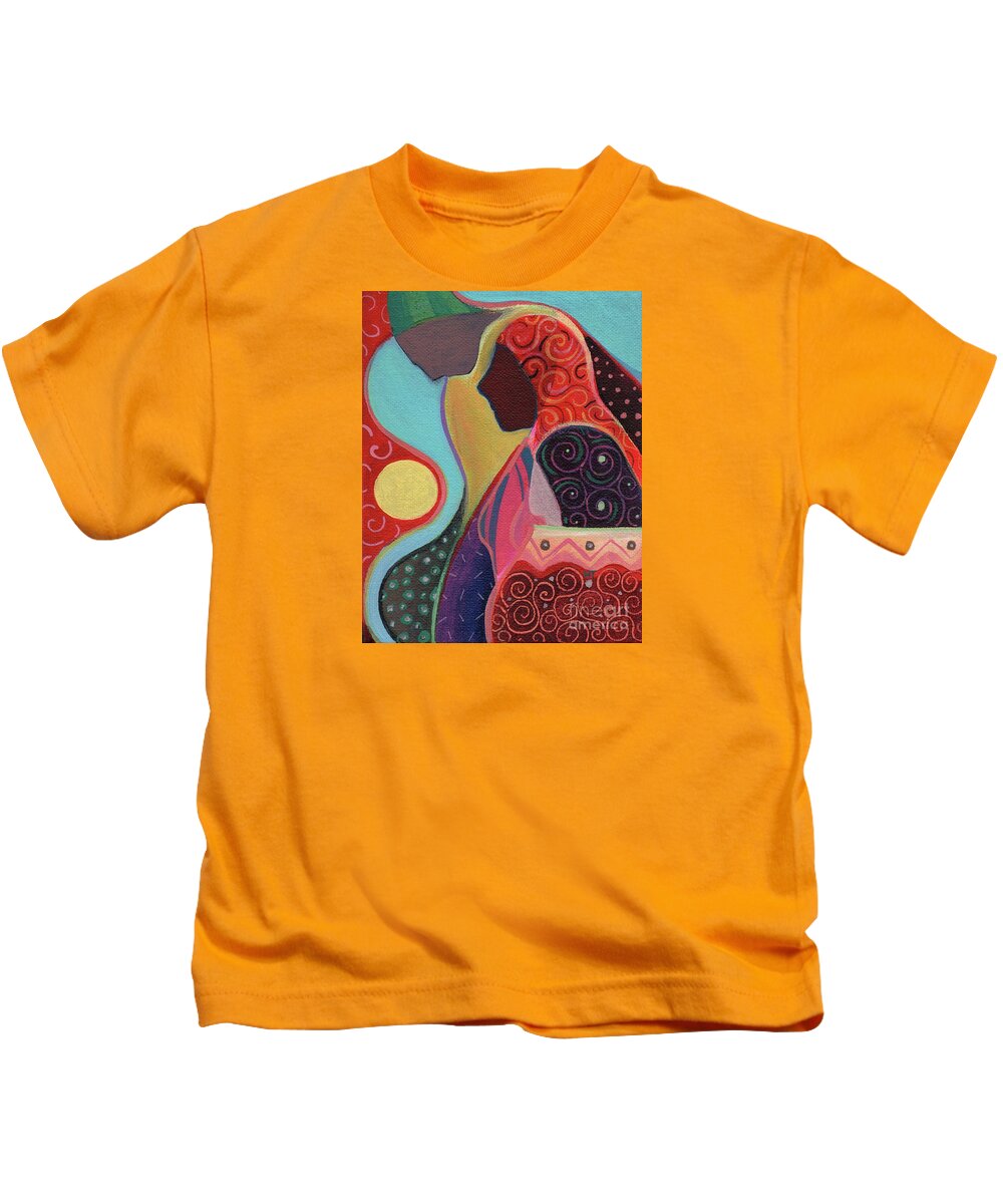 Refugee Kids T-Shirt featuring the painting Seeking Shelter by Helena Tiainen