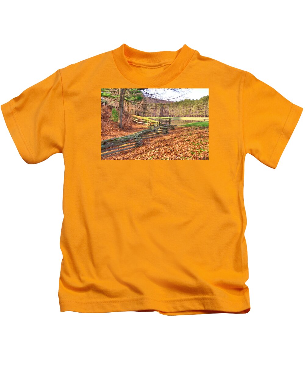 6499 Kids T-Shirt featuring the photograph Serene Lake by Gordon Elwell