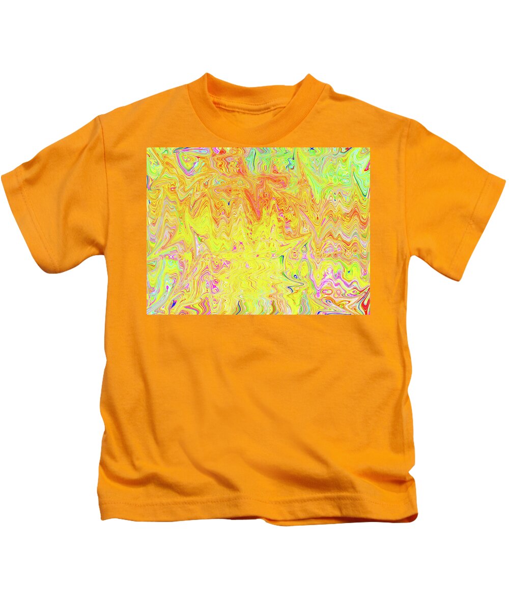 Orange Kids T-Shirt featuring the digital art Summer Sunshine by Philip Brent