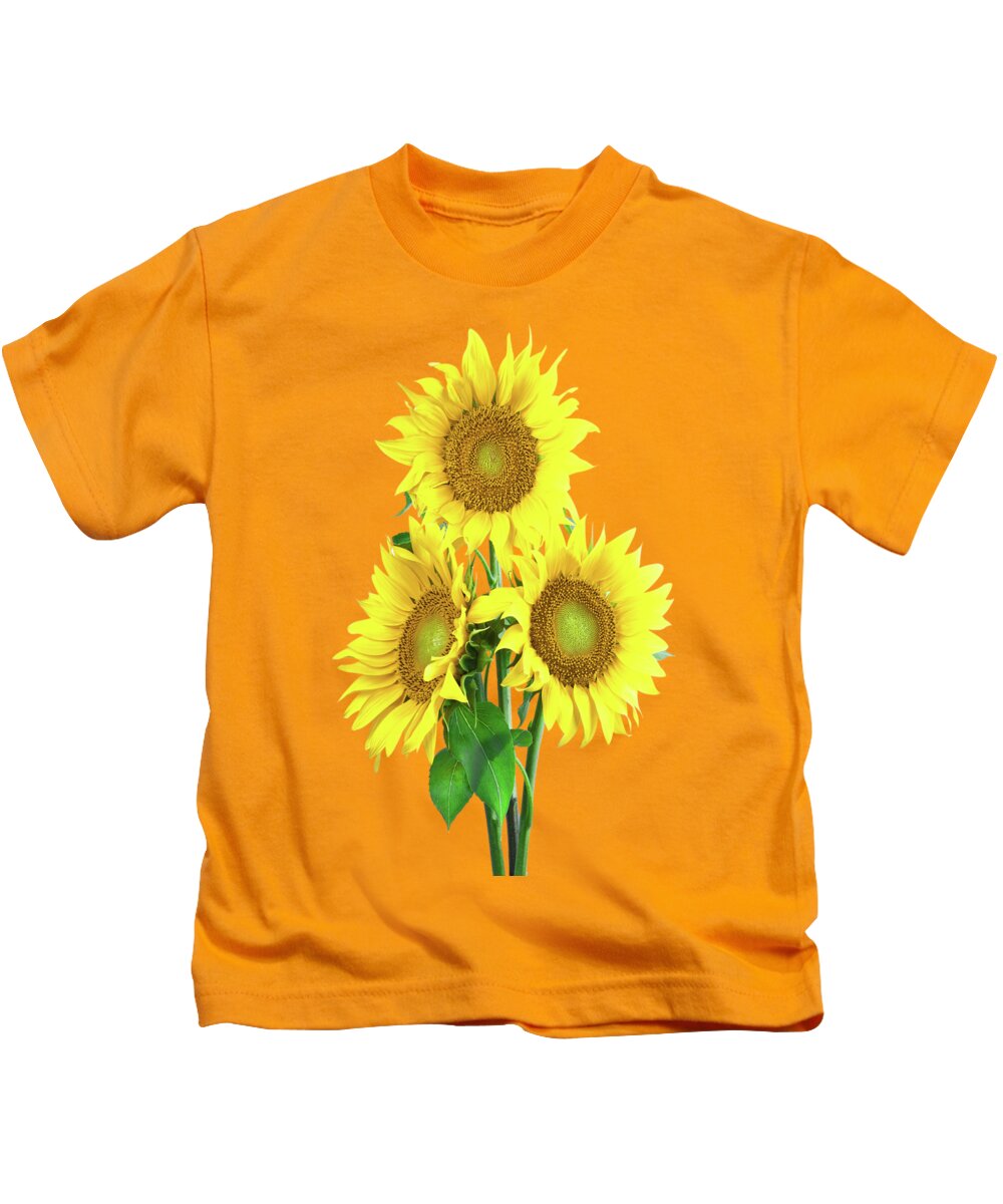 Sunflower Kids T-Shirt featuring the painting Sunflower Dreaming by David Dehner