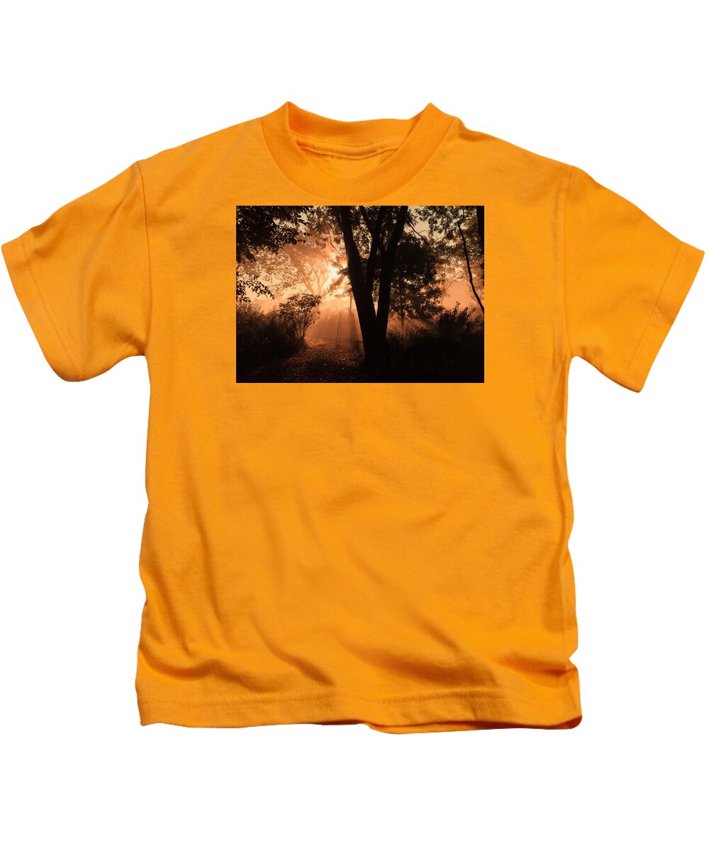 Illinois Kids T-Shirt featuring the photograph Sunrise in the Marsh 3 by Joni Eskridge