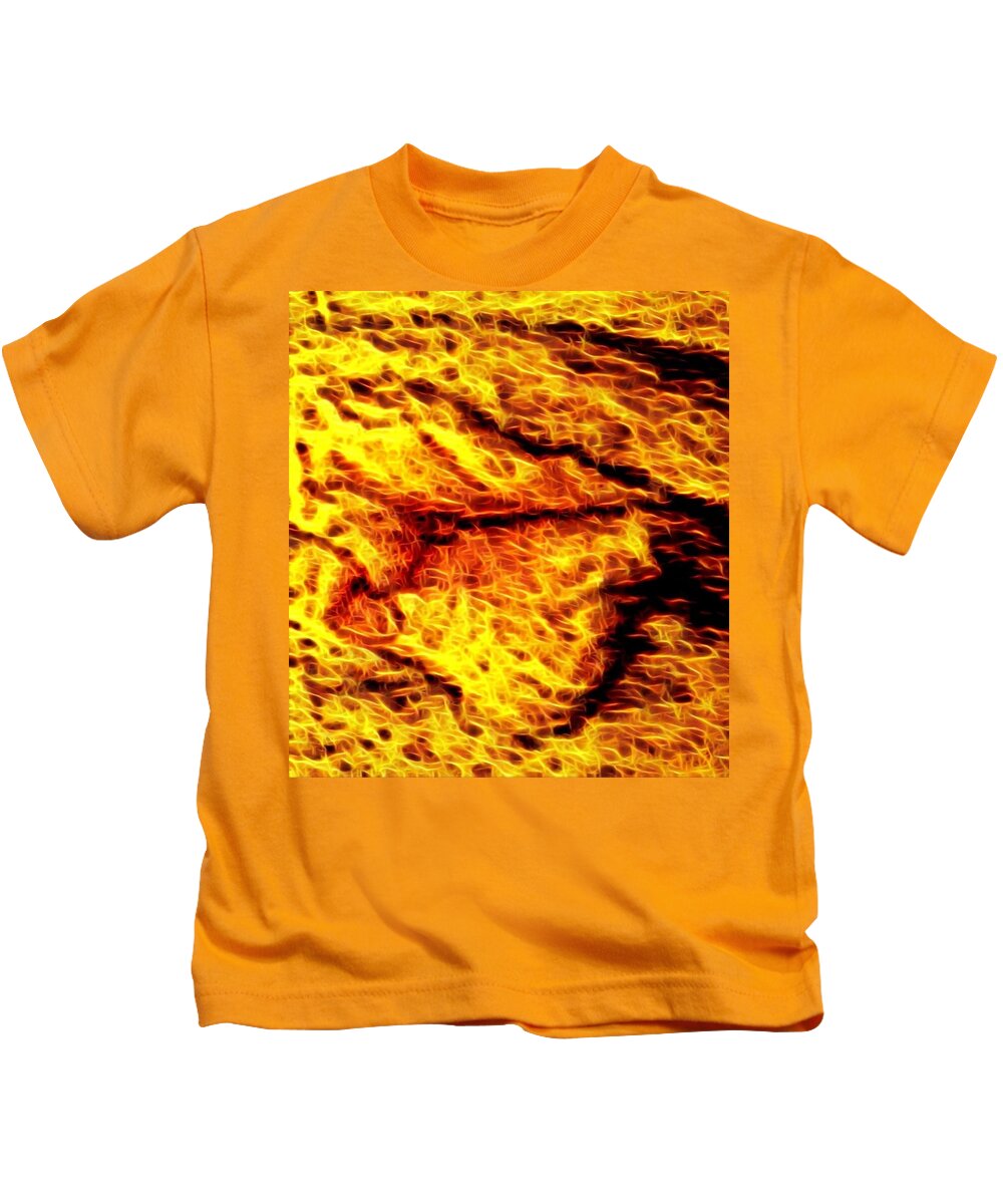 Eagle Kids T-Shirt featuring the digital art The Eagle is Angry by Gina Callaghan