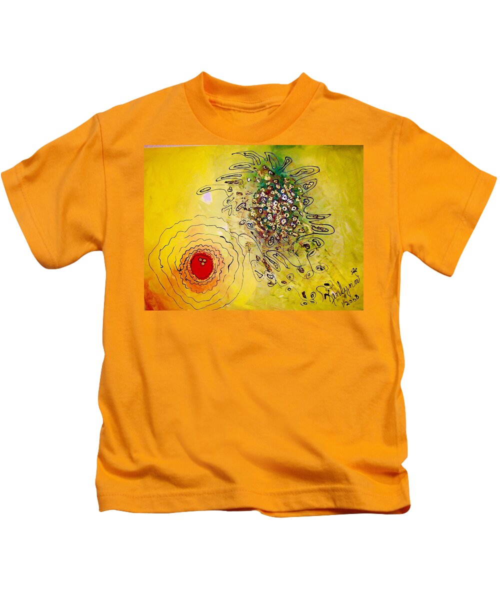  Abstract Kids T-Shirt featuring the painting The World is Waiting For the Sunrise by Kenlynn Schroeder