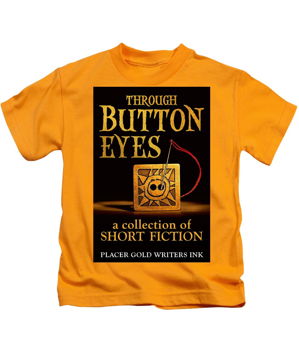 Through Button Eyes Kids T-Shirt featuring the mixed media Through Button Eyes by Patrick Witz