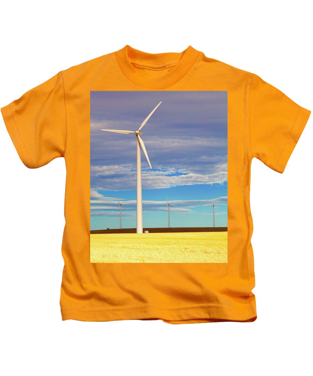 Wind Kids T-Shirt featuring the photograph Turbine Formation by Todd Kreuter