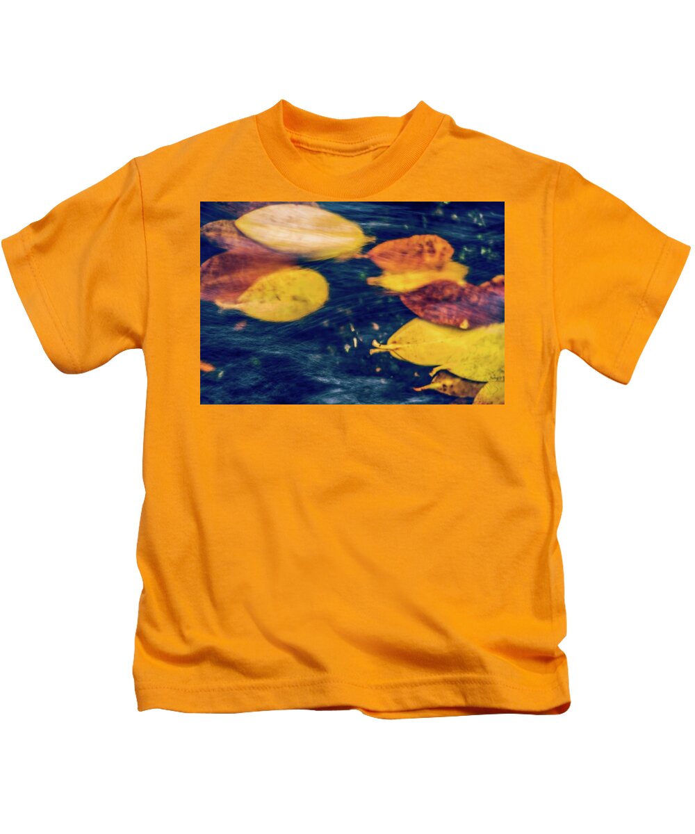 Leaves Kids T-Shirt featuring the photograph Underwater Colors by Gene Garnace