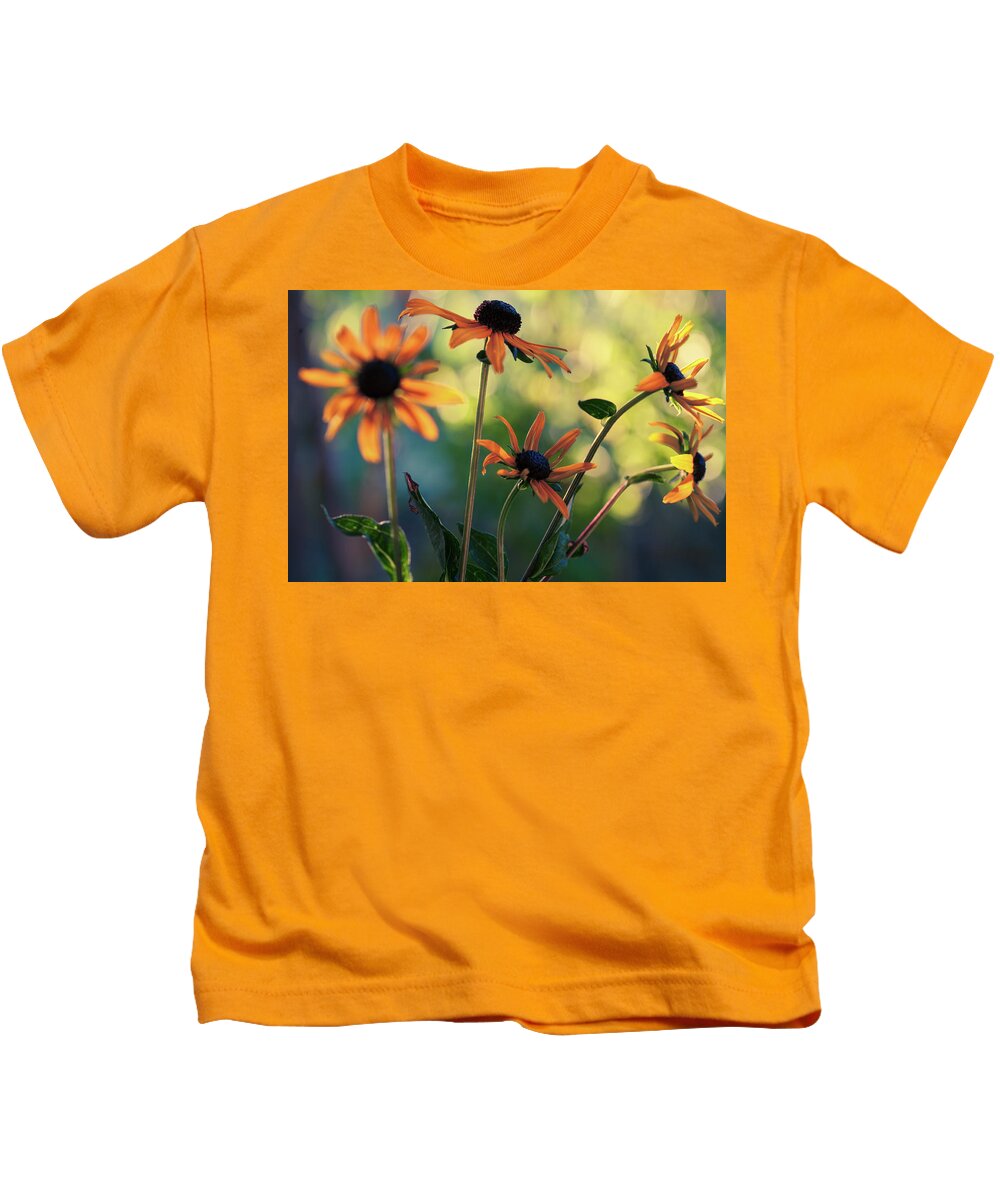 Echinacea Kids T-Shirt featuring the photograph Echinacea Garden #1 by Bonnie Bruno