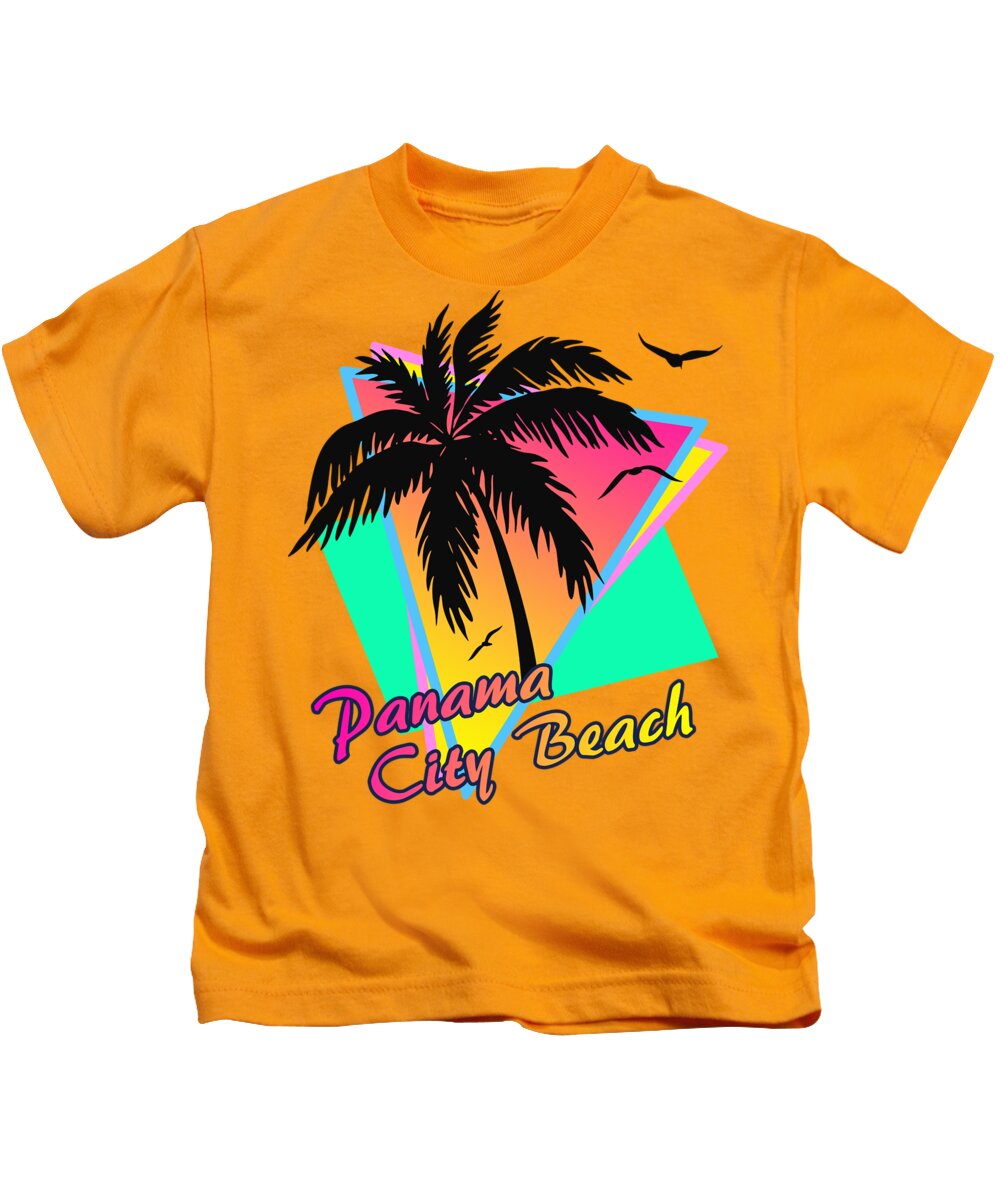 Panama Kids T-Shirt featuring the digital art Panama City Beach by Filip Schpindel